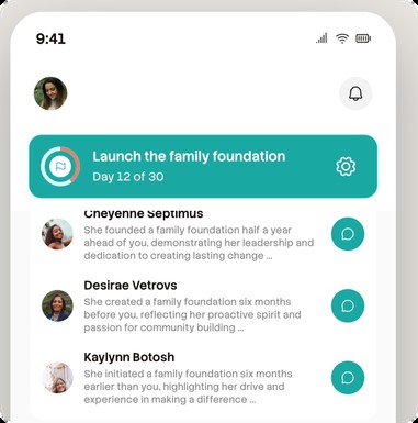 Iris goals and guidance product screen